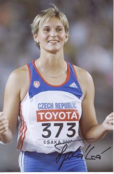 Barbora Spotakova  Tschechien  Leichtathletik Autogramm Foto original signiert 