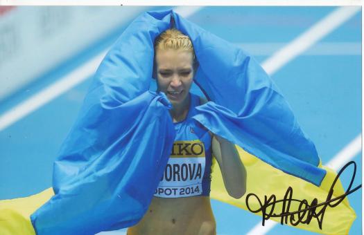 Alina Fjodorowa  Ukraine  Leichtathletik Autogramm Foto original signiert 