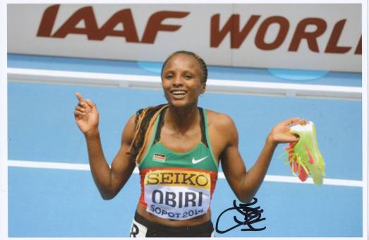 Hellen Obiri  Kenia  Leichtathletik Autogramm Foto original signiert 