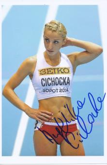 Angelika Cichocka  Polen  Leichtathletik Autogramm Foto original signiert 