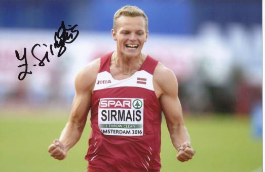 Zigismunds Sirmais  Lettland  Leichtathletik Autogramm Foto original signiert 