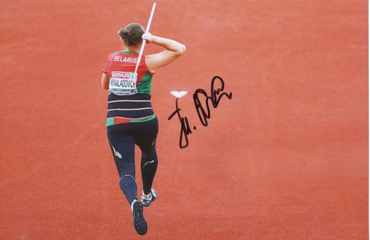 Tazzjana Chaladowitsch  Weißrußland  Leichtathletik Autogramm Foto original signiert 