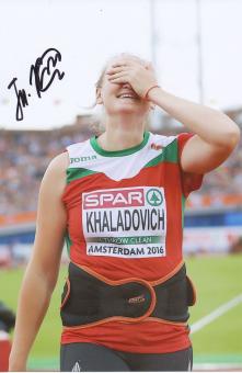 Tazzjana Chaladowitsch  Weißrußland  Leichtathletik Autogramm Foto original signiert 