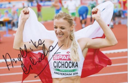 Angelicka Cichocka  Polen  Leichtathletik Autogramm Foto original signiert 