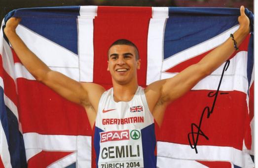 Adam Gemili  Großbritanien  Leichtathletik Autogramm Foto original signiert 