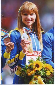 Chrystyna Stuj  Ukraine  Leichtathletik Autogramm Foto original signiert 
