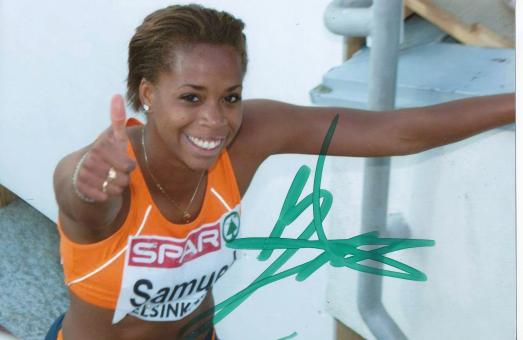 Jamile Samuel  Holland  Leichtathletik Autogramm Foto original signiert 