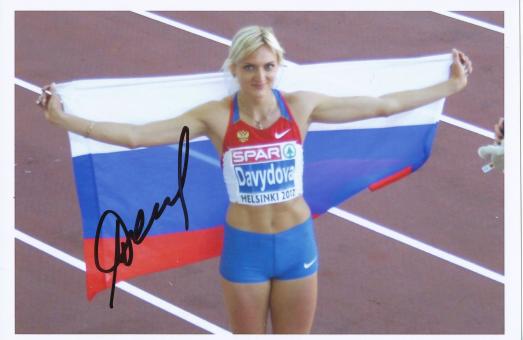 Irina Dawydowa  Rußland   Leichtathletik Autogramm Foto original signiert 