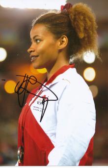 Jazmin Sawyers  England  Leichtathletik Autogramm Foto original signiert 