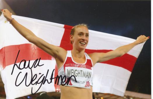 Laura Weightman  England  Leichtathletik Autogramm Foto original signiert 