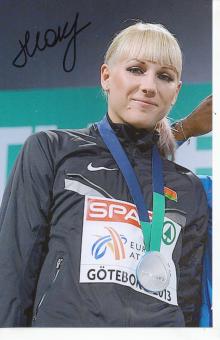 Jana Maksimava  Weißrußland  Leichtathletik Autogramm Foto original signiert 