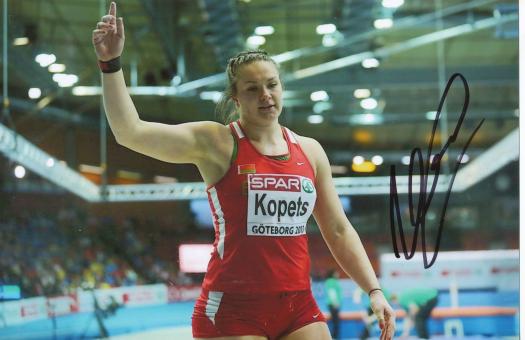 Alena Kopez  Weißrußland  Leichtathletik Autogramm Foto original signiert 