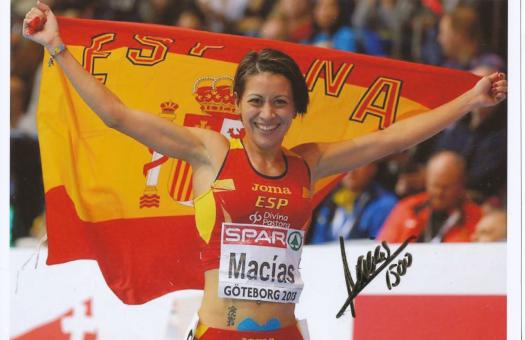 Isabel Macias  Spanien  Leichtathletik Autogramm Foto original signiert 