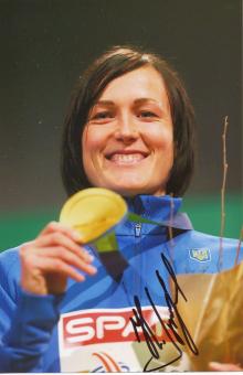 Natalija Lupu  Ukraine  Leichtathletik Autogramm Foto original signiert 