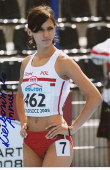 Anna Kielbasinska  Polen  Leichtathletik Autogramm Foto original signiert 