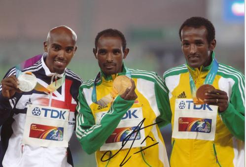 Ibrahim Jeilan  Äthiopien  Leichtathletik Autogramm 13x18 cm Foto original signiert 