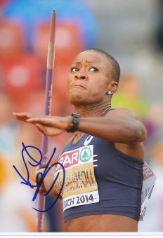 Nana Djimou Ida  Frankreich  Leichtathletik Autogramm 13x18 cm Foto original signiert 