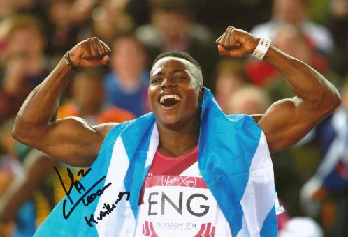 Harry Aikines Aryeetey  England  Leichtathletik Autogramm 13x18 cm Foto original signiert 