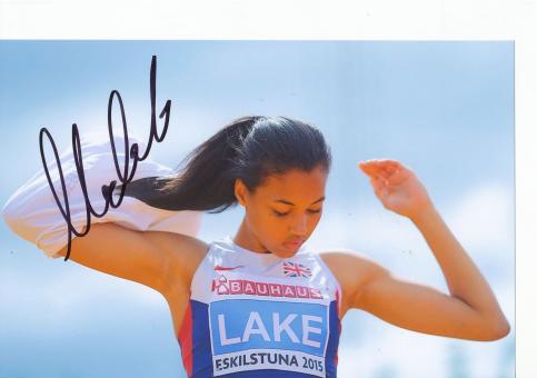 Lake Morgan  Großbritanien  Leichtathletik Autogramm 13x18 cm Foto original signiert 