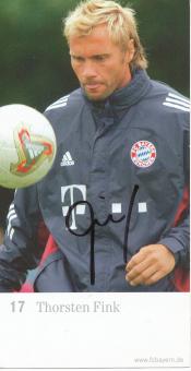 Thorsten Fink  2002/2003  FC Bayern München Fußball beschädigte Autogrammkarte original signiert 