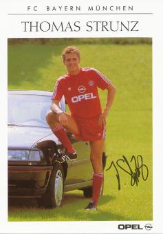 Thomas Strunz  1989/1990  FC Bayern München Fußball Autogrammkarte Druck signiert 