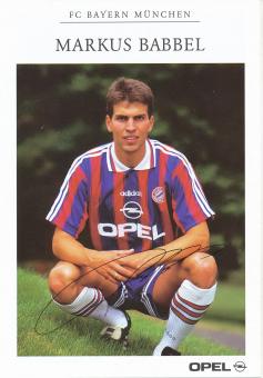 Markus Babbel  1996/1997  FC Bayern München Fußball Autogrammkarte Druck signiert 