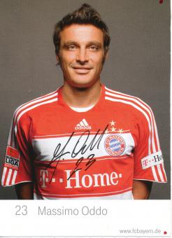 Massimo Oddo  2008/2009  FC Bayern München Fußball Autogrammkarte Druck signiert 