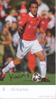 Ali Karimi  2005/2006  FC Bayern München Fußball Autogrammkarte Druck signiert 