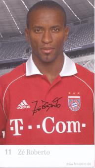 Ze Roberto  2005/2006  FC Bayern München Fußball Autogrammkarte Druck signiert 