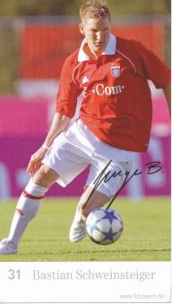 Bastian Schweinsteiger  2005/2006  FC Bayern München Fußball Autogrammkarte Druck signiert 