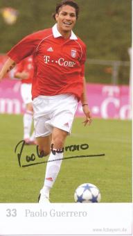 Paolo Guerrero  2005/2006  FC Bayern München Fußball Autogrammkarte Druck signiert 