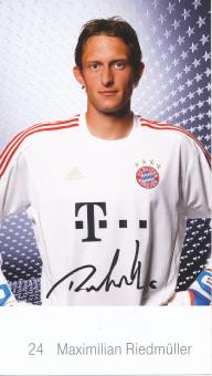 Maximilian Riedmüller  2011/2012  FC Bayern München Fußball Autogrammkarte Druck signiert 