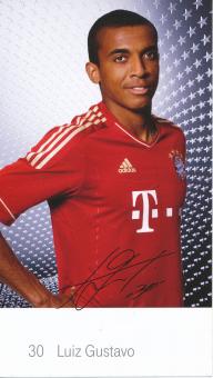 Luiz Gustavo  2011/2012  FC Bayern München Fußball Autogrammkarte Druck signiert 