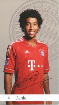Dante  2012/2013  FC Bayern München Fußball Autogrammkarte Druck signiert 