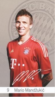 Mario Mandzukic  2012/2013  FC Bayern München Fußball Autogrammkarte Druck signiert 