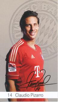 Claudio Pizarro  2012/2013  FC Bayern München Fußball Autogrammkarte Druck signiert 