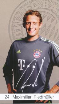 Maximilian Riedmüller  2012/2013  FC Bayern München Fußball Autogrammkarte Druck signiert 