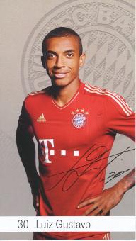 Luiz Gustavo  2012/2013  FC Bayern München Fußball Autogrammkarte Druck signiert 