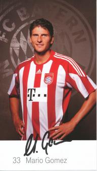 Mario Gomez  2011/2012  FC Bayern München Fußball Autogrammkarte Druck signiert 