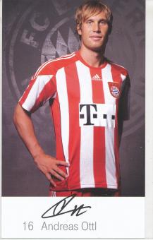 Andreas Ottl  2010/2011  FC Bayern München Fußball Autogrammkarte Druck signiert 