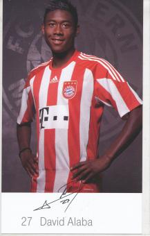 David Alaba  2010/2011  FC Bayern München Fußball Autogrammkarte Druck signiert 