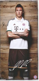 Mario Mandzukic  2013/2014  FC Bayern München Fußball Autogrammkarte Druck signiert 