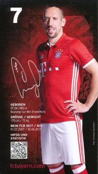 Franck Ribery  2016/2017  FC Bayern München Fußball Autogrammkarte Druck signiert 