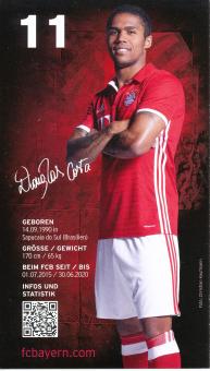 Douglas Costa   2016/2017  FC Bayern München Fußball Autogrammkarte Druck signiert 