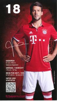 Juan Bernat   2016/2017  FC Bayern München Fußball Autogrammkarte Druck signiert 