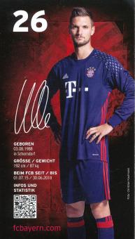 Sven Ulreich  2016/2017  FC Bayern München Fußball Autogrammkarte Druck signiert 