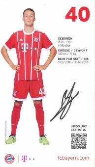 Fabian Benko  2017/2018  FC Bayern München Fußball Autogrammkarte Druck signiert 