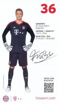 Christian Früchtl  2017/2018  FC Bayern München Fußball Autogrammkarte Druck signiert 