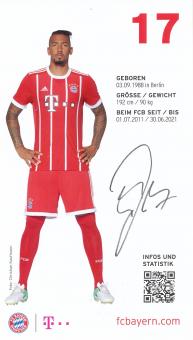 Jerome Boateng  2017/2018  FC Bayern München Fußball Autogrammkarte Druck signiert 