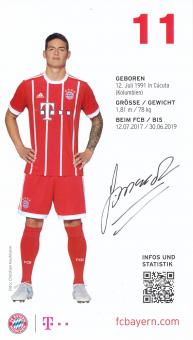 James Rodriguez  2017/2018  FC Bayern München Fußball Autogrammkarte Druck signiert 